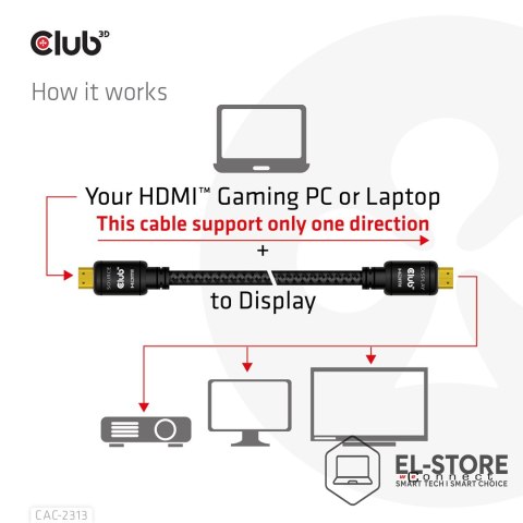 Club 3D CLUB3D HDMI 2.0 4K60Hz RedMere cable 10m/32.8ft