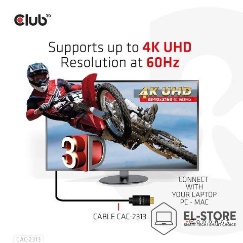 Club 3D CLUB3D HDMI 2.0 4K60Hz RedMere cable 10m/32.8ft