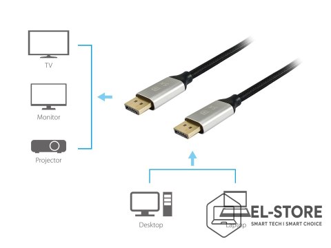 EQUIP Equip 119266 kabel DisplayPort 10 m Czarny