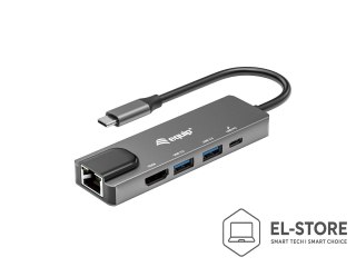 EQUIP Equip 133489 stacja dokująca Przewodowa USB 3.2 Gen 1 (3.1 Gen 1) Type-C Szary