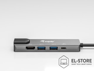 EQUIP Equip 133489 stacja dokująca Przewodowa USB 3.2 Gen 1 (3.1 Gen 1) Type-C Szary