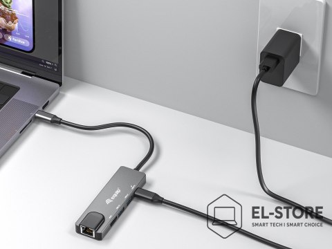 EQUIP Equip 133489 stacja dokująca Przewodowa USB 3.2 Gen 1 (3.1 Gen 1) Type-C Szary