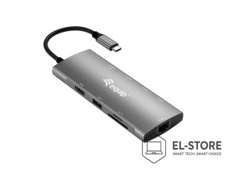 EQUIP Equip 133490 stacja dokująca Przewodowa USB 3.2 Gen 1 (3.1 Gen 1) Type-C Szary
