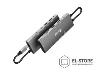 EQUIP Equip 133490 stacja dokująca Przewodowa USB 3.2 Gen 1 (3.1 Gen 1) Type-C Szary