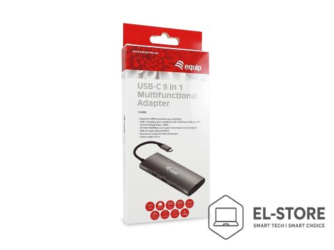 EQUIP Equip 133490 stacja dokująca Przewodowa USB 3.2 Gen 1 (3.1 Gen 1) Type-C Szary
