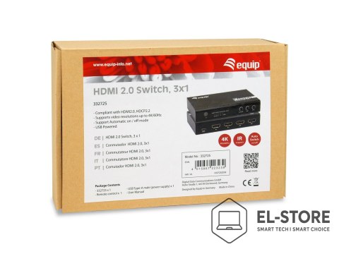 EQUIP Equip 332725 przełącznik wideo HDMI