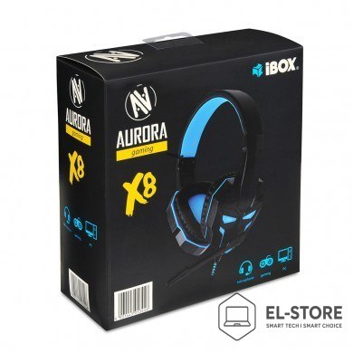 IBOX Słuchawki z mikrofonem IBOX SHPIX8MV X8 GAMING (kolor czarny)