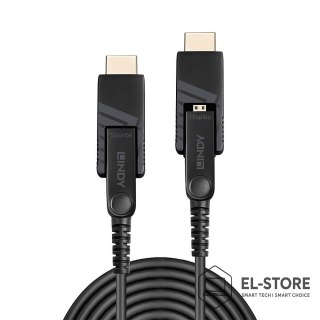 LINDY LINDY Kabel światłowodowy Micro-HDMI hybrydowy 18G 10m