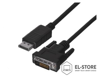 Lanberg Kabel Lanberg CA-DPDV-10CU-0010-BK (DisplayPort M - DVI-D M; 1m; kolor czarny)