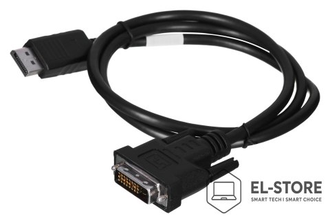 Lanberg Kabel Lanberg CA-DPDV-10CU-0010-BK (DisplayPort M - DVI-D M; 1m; kolor czarny)
