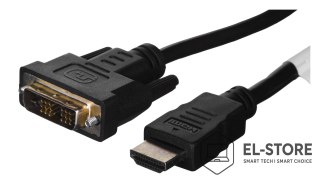 Lanberg Kabel Lanberg CA-HDDV-10CC-0018-BK (HDMI M - DVI-D (18+1) M; 1,8m; kolor czarny)