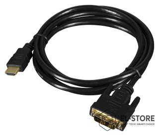 Lanberg Kabel Lanberg CA-HDDV-10CC-0018-BK (HDMI M - DVI-D (18+1) M; 1,8m; kolor czarny)