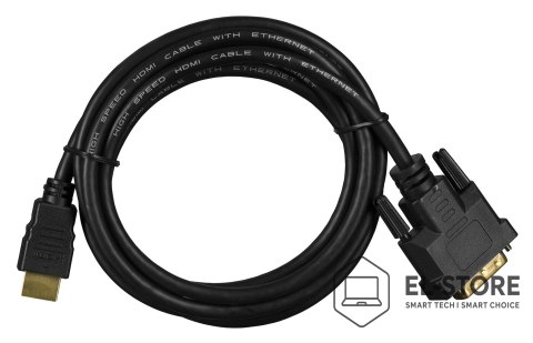 Lanberg Kabel Lanberg CA-HDDV-10CC-0018-BK (HDMI M - DVI-D (18+1) M; 1,8m; kolor czarny)