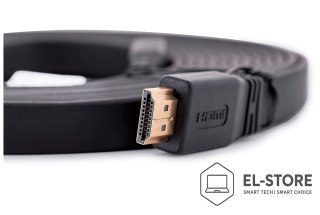 Lanberg Kabel Lanberg CA-HDMI-21CU-0050-BK (HDMI M - HDMI M; 5m; kolor czarny)