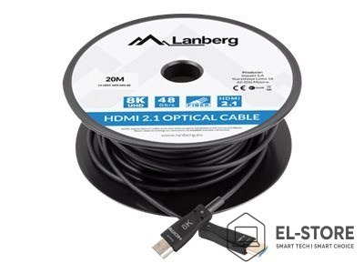 Lanberg LANBERG KABEL HDMI M/M V2.1 80M 8K OPTYCZNY AOC CA-HDMI-30FB-0800-BK