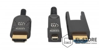 Manhattan Aktywny kabel światłowodowy MANHATTAN High Speed z odłączanym złączem 4K@60Hz UHD, HDMI męski na Micro HDMI męski (typ D) i odłą