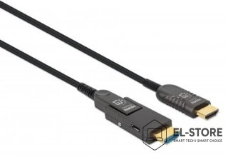 Manhattan Kabel światłowodowy MANHATTAN Active High Speed HDMI z odłączanym złączem 4K@60Hz UHD, HDMI męski na Micro HDMI męski (typ D) i 
