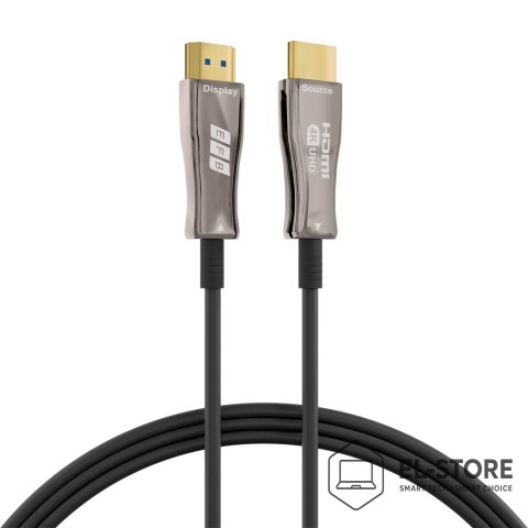 No name EFB Elektronik HDMI-20-00008 kabel HDMI 20 m HDMI Typu A (Standard) Czarny, Stal nierdzewna