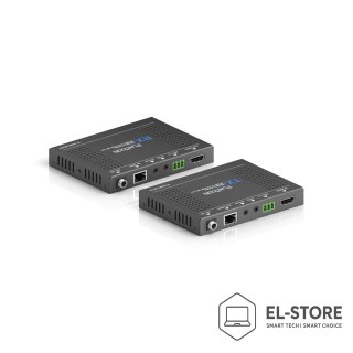 No name PureTools PT-HDBT-200 przedłużacz AV Nadajnik i odbiornik AV Czarny