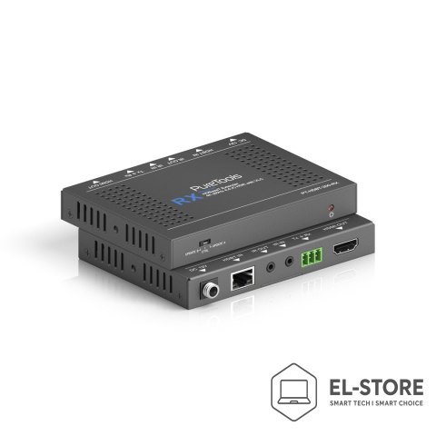 No name PureTools PT-HDBT-200 przedłużacz AV Nadajnik i odbiornik AV Czarny