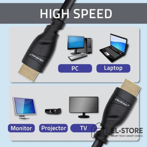 Qoltec QOLTEC KABEL HDMI V2.1 ULTRA HIGH SPEED 8K | 60HZ | 26AWG | GOLD