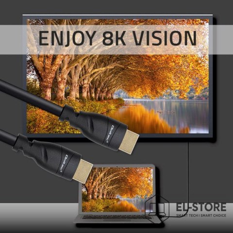 Qoltec QOLTEC KABEL HDMI V2.1 ULTRA HIGH SPEED 8K | 60HZ | 26AWG | GOLD