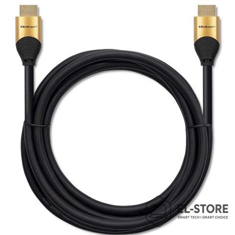 Qoltec QOLTEC KABEL HDMI V2.1 ULTRA HIGH SPEED 8K | 60HZ | 28AWG | GOLD | 3M