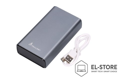 Extralink Extralink Powerbank EPB-126 20000mAh Srebrny Power bank, 45W PD, USB-C