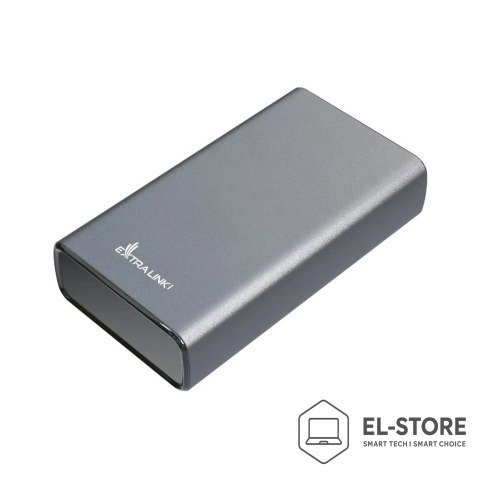Extralink Extralink Powerbank EPB-126 20000mAh Srebrny Power bank, 45W PD, USB-C