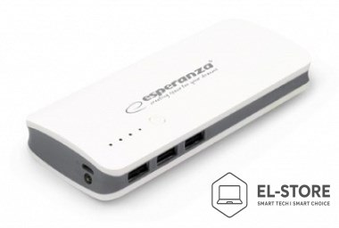 Esperanza PowerBank Esperanza Radium EMP106WE (8000mAh; microUSB, USB 2.0; kolor biały)