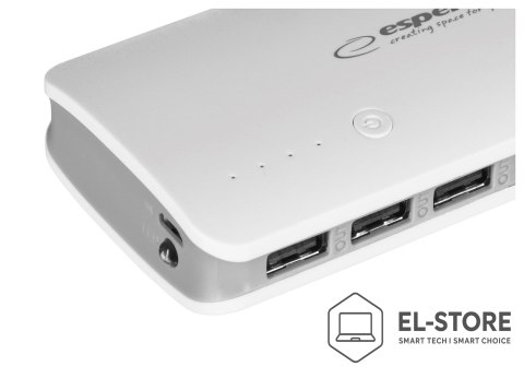 Esperanza PowerBank Esperanza Radium EMP106WE (8000mAh; microUSB, USB 2.0; kolor biały)