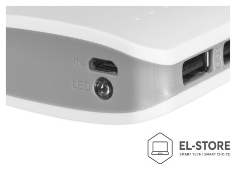 Esperanza PowerBank Esperanza Radium EMP106WE (8000mAh; microUSB, USB 2.0; kolor biały)