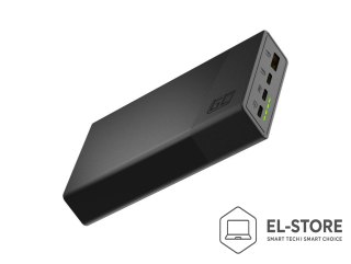 Green Cell GREEN CELL POWERBANK POWERPLAY 20S CZARNY 20000MAH 22,5W 3X USB-C PD 1X USB-A