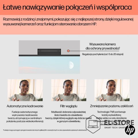 Hewlett-Packard HP AIO 24-cr0184nw Ryzen 5 7520U 23.8"FHD IPS 250nits AG 16GB LPDDR5 SSD512 Radeon 610M Cam720p kB+Mouse NoOS Shell White 2Y