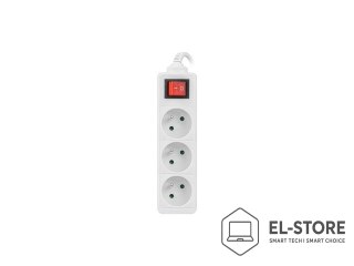 Lanberg Przedłużacz Lanberg PS1-03E-0300-W (3m; kolor biały)