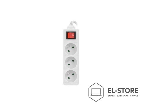 Lanberg Przedłużacz Lanberg PS1-03E-0300-W (3m; kolor biały)