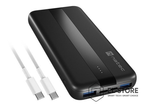 NATEC NATEC POWERBANK TREVI SLIM Q V2 10000MAH PD USB-C 20W + USB-A 18W + KABEL USB-C