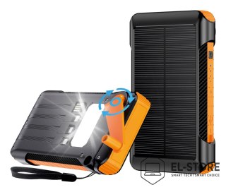 No name ACV Awaryjny Power Bank 10000mAh Ładowarka słoneczna i ręczna (797255)