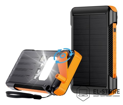 No name ACV Awaryjny Power Bank 10000mAh Ładowarka słoneczna i ręczna (797255)