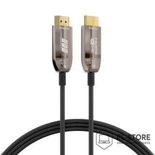 No name EFB Elektronik HDMI-21-00008 kabel HDMI 30 m HDMI Typu A (Standard) Czarny, Stal nierdzewna