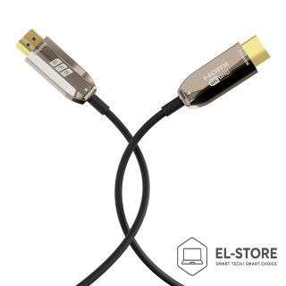No name EFB Elektronik HDMI-21-00008 kabel HDMI 30 m HDMI Typu A (Standard) Czarny, Stal nierdzewna