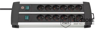 No name Listwa zasilająca Brennenstuhl Premium-Duo-Alu-Line 2x6x 3m
