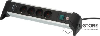 No name Listwa zasilająca Brennenstuhl Steckdosenleiste ALU-Office-Line 4gn. 1,8m USB