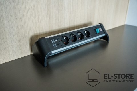 No name Listwa zasilająca Brennenstuhl Steckdosenleiste ALU-Office-Line 4gn. 1,8m USB
