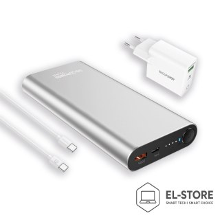 No name Powerbank RealPower PB-20000PD Litowo-jonowy (Li-Ion) 20000 mAh Aluminium