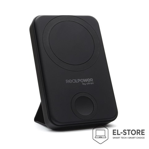 No name RealPower 444408 bank mocy 10000 mAh Bezprzewodowe ładowanie Czarny