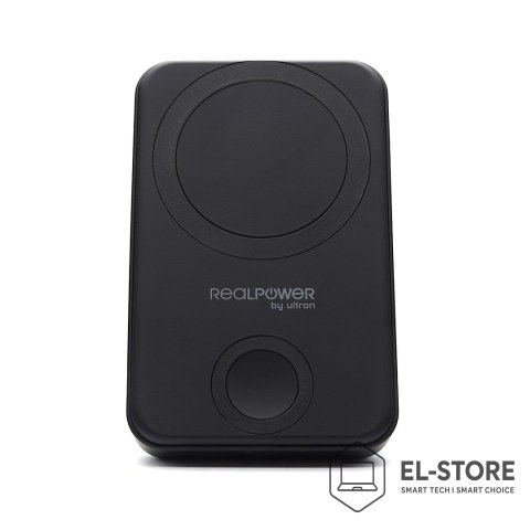 No name RealPower 444408 bank mocy 10000 mAh Bezprzewodowe ładowanie Czarny