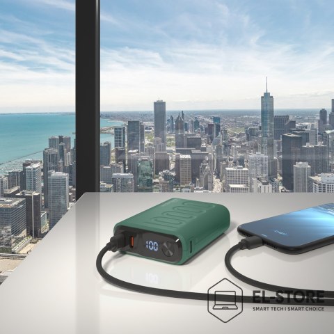 No name RealPower PB-10000C PD+ 10000 mAh Ciemny Zielony