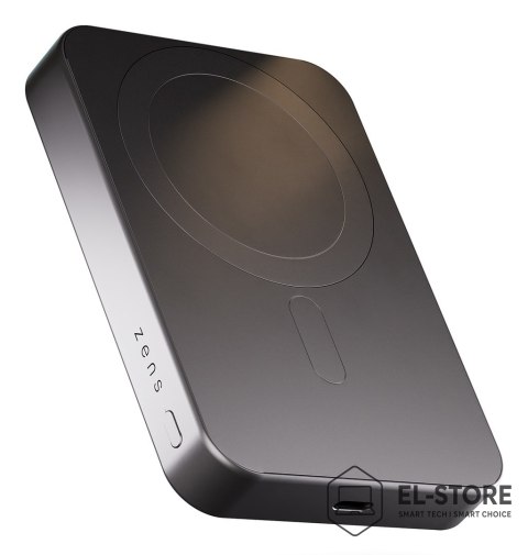 No name ZENS Slim Qi2 Aluminium Powerbank - magnetyczny powerbank 10000 mAh kompatybilny z MagSafe i Qi2 (black)