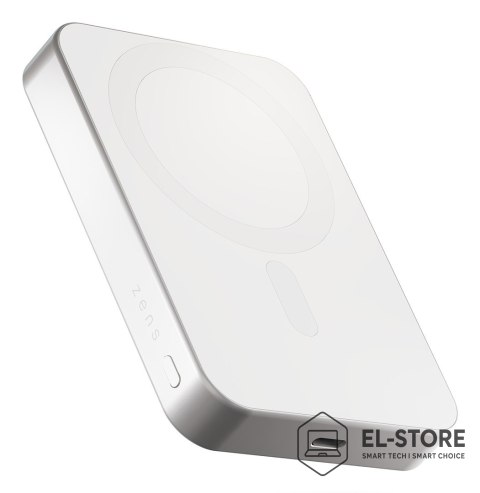 No name ZENS Slim Qi2 Aluminium Powerbank - magnetyczny powerbank 10000 mAh kompatybilny z MagSafe i Qi2 (white)